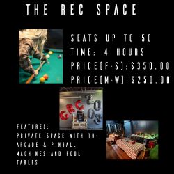 Rec Space ( Up To 50 Guest)